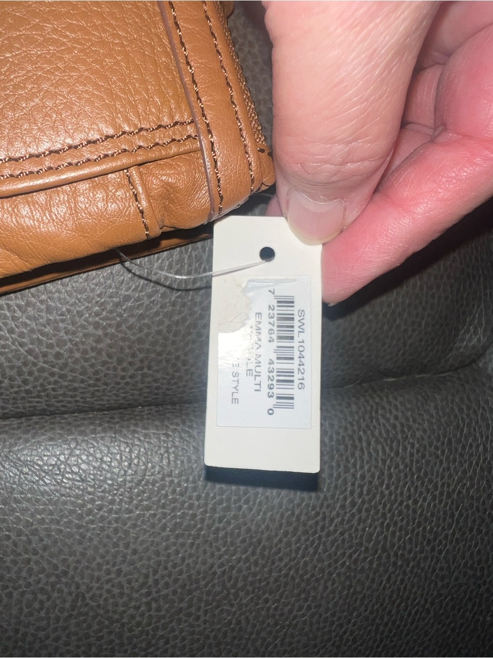 Fossil Brown Pebbled Leather Zip & Snap Wallet - Picture 7 of 7